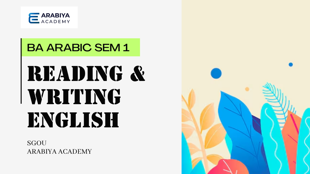 Reading and Writing English (B21EG01LC)